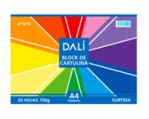 BLOC CARTULINA COLOR FORMATO A4 DL x 20 hojas