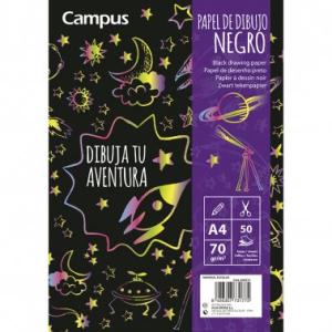 BLOC DE DIBUJO PAEL NEGRO CAMPUS 50 hojas