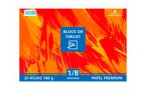 BLOC DIBUJO 1/8 W DALI 180 grs 20 h PREMIUM