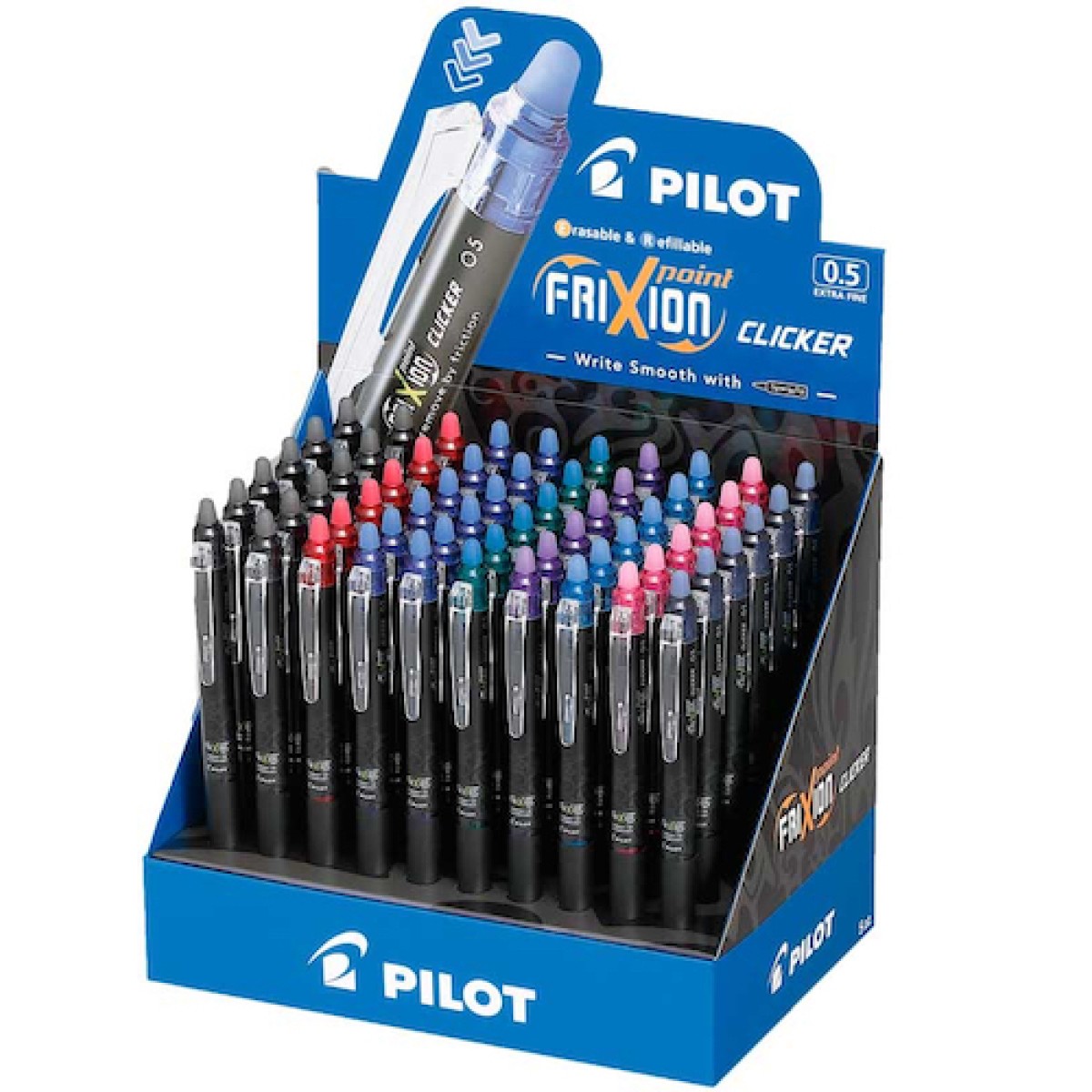 PILOT FriXion Clicker - Bolígrafo De Fricción Borrable Fino, Punta Retráctil De 0,7 Mm, Grosor De Trazo De 0,35 Mm, Paquete De 3 Almohadas, Tinta Violeta