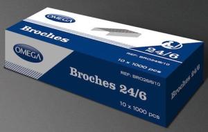 BROCHES PARA ENGRAPADORA OMEGA 24/6 - 1000 UN