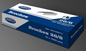 BROCHES PARA ENGRAPADORA OMEGA 26/6 - 1000 UN