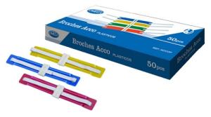 BROCHE ACCO PLÁSTICO OMEGA x 50 un.