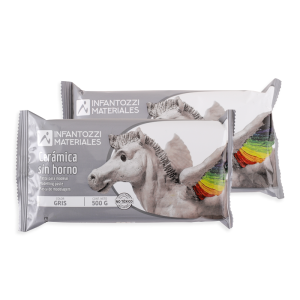 CERAMICA SIN HORNO INFANTOZZI  500 grs GRIS