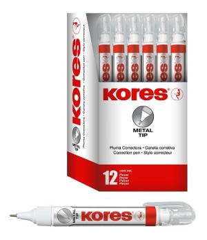 CORRECTOR TIPO LAPIZ KORES PUNTA METALICA