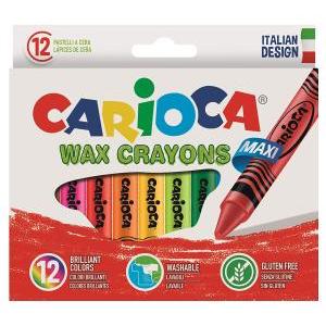 CRAYONES DE CERA CARIOCA  MAXI x 12 UN