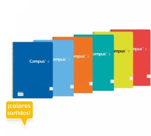 CUADERNOLA CUADRICULADA 80 hj CAMPUS TAPA FLEX ESPIRAL
