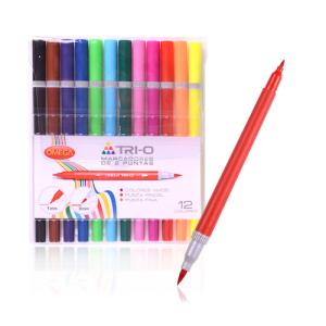 ESTUCHE MARCADORES OMEGA 2 PUNTAS C/12 UND