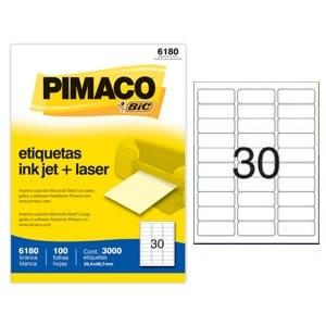 ETIQUETAS PIMACO 6180 25.4 MM x 66.7 MM (3000 un.)