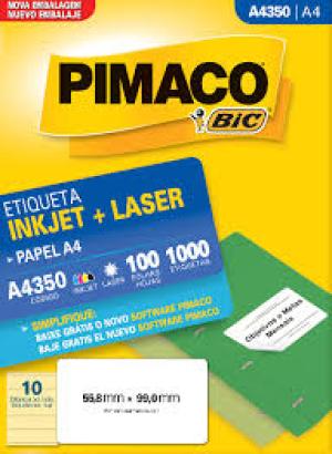 ETIQUETAS PIMACO A4350 55.8 mm x 99.9 mm (1000 un)
