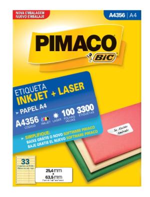 ETIQUETAS PIMACO A4356 25 MM X 63 MM (3300 un.)