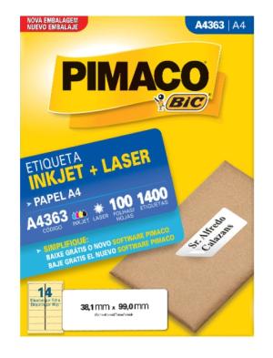 ETIQUETAS PIMACO A4363 38 MM X 99 MM (1400 un.)
