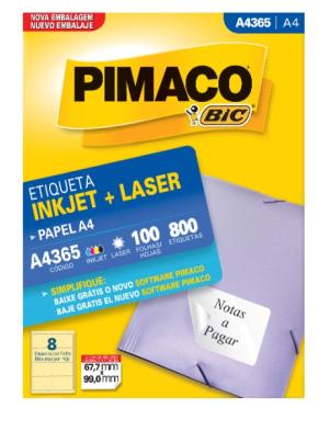 ETIQUETAS PIMACO A4365 68 MM X 99 MM ( 800 un.)
