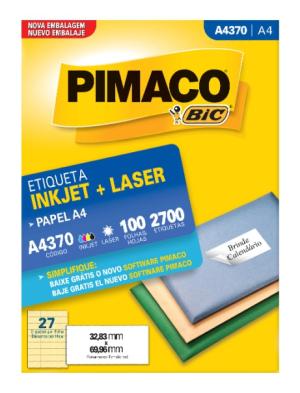 ETIQUETAS PIMACO A4370 33 MM X 70 MM. ( 2700 un.)