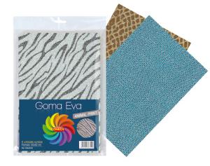 GOMA EVA A4 ANIMAL PRINT 6 h