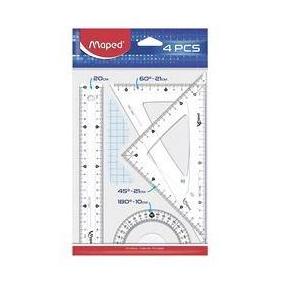 JUEGO DE GEOMETRIA MAPED 20 CM SOBRE DE PVC