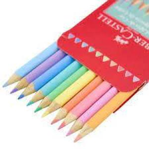LÁPICES 10 COLORES LARGOS FABER PASTEL