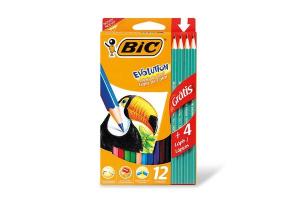 LÁPICES 12 COLORES BIC EVOLUTION