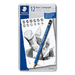 LAPICES DE GRADO STAEDTLER LUMOGRAPH ESTUCHE x 12