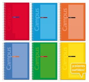 LIBRETA RAYADA CON ESPIRAL 10.5 x 15..5 cm  80 h CAMPUS
