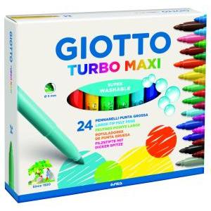 MARCADORES DE COLORES GIOTTO TURBO MAXI GRUESO X 24