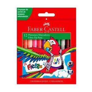 MARCADORES FINOS FABER  x 12 colores