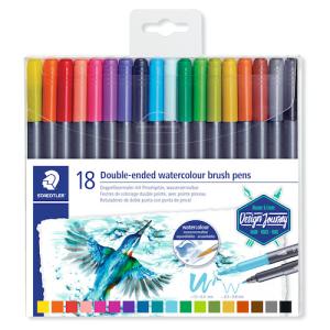 MARCADORES TIPO PINCEL STAEDTLER DOBLE PUNTA x 18 u