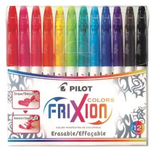 MARCADOR FRIXION ESTUCHE X 12 COLORES