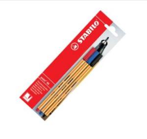 MARCADOR STABILO POINT 88 EXTRAFINO blister x 3 colores