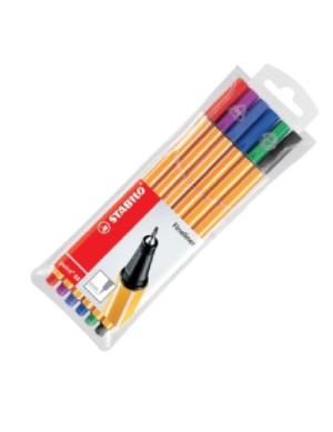 MARCADOR STABILO POINT 88 EXTRAFINO estuche x 6 colores