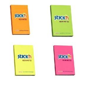 NOTAS AUTOADHESIVAS  76 x 51 mm Stick N FLUO