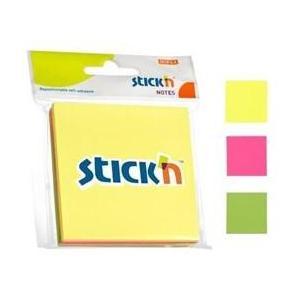NOTAS AUTOADHESIVAS  76 x 76 mm x 3 FLUO Stick N