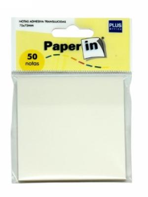NOTAS AUTOADHESIVAS  75 x 75 mm PLUS OFFICE transparente