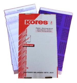 PAPEL CARBONICO HECTOGRAFICO (VIOLETA) x 5 hojas Tatoo
