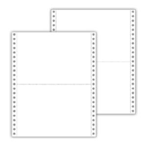 PAPEL FANFOLD LISO 25 CM X 12 - CON CORTE AL MEDIO