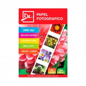 PAPEL FOTOGRÁFICO DL A4 180 grs x 20 h