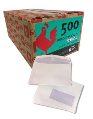 SOBRE COMERCIAL con ventana 114x162 mm GALLITO F4475