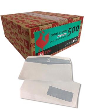 SOBRE COMERCIAL con ventana 105x235 mm GALLITO F4476