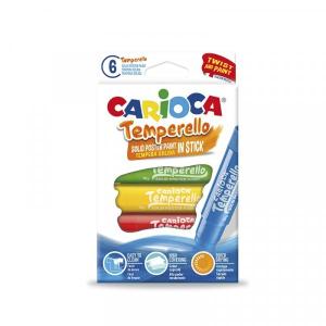 TEMPERA SOLIDA CARIOCA X 6 COLORES BASICOS